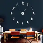 Настенные часы EVA, баскетбольные игроки, большие часы сделай сам, баскетбольные часы Slam Dunk стена детской комнаты, декоративные гигантские баскетбольные настенные часы, подарки