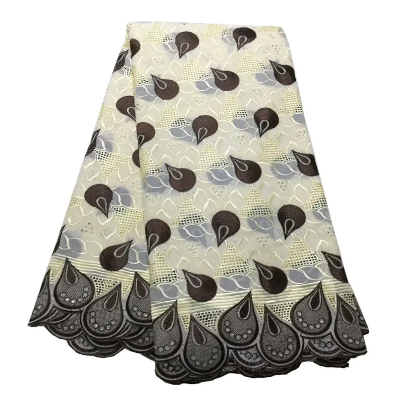 

Hot Selling 100% Cotton African Dry Lace Fabric Nigerian Lace Fabric High Quality Swiss Voile In Switzerland Fast Shipping
