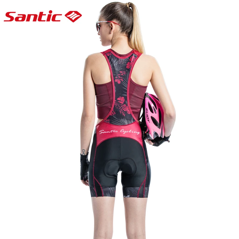 Santic женский велотренажер шорты дорожные MTB велосипедные Pro 4D дышащие