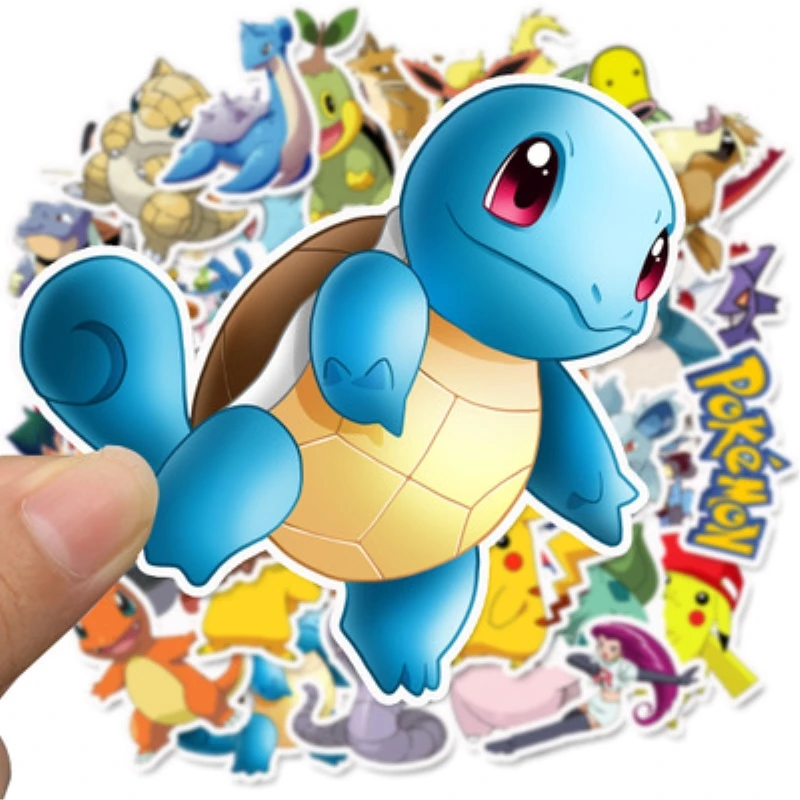 Pegatinas de pokemon de 40/50/100 Uds para equipaje, monopat&iacute;n, tel&eacute;fono, port&aacute;til, Moto, bicicleta, pegatina de pared para guitarra, pegatina impermeable DIY-5