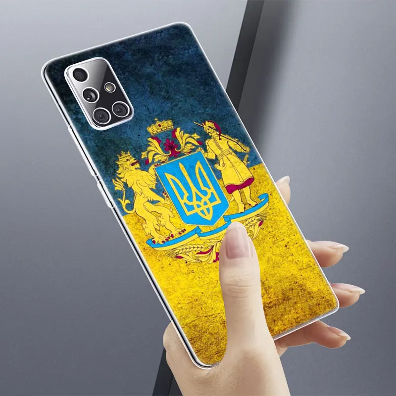 ukraine flag national emblem soft case for samsung galaxy a12 a02 a03s a21s a22 a32 a52 a72 a82 s21 plus fe ultra m32 m12 cover free global shipping