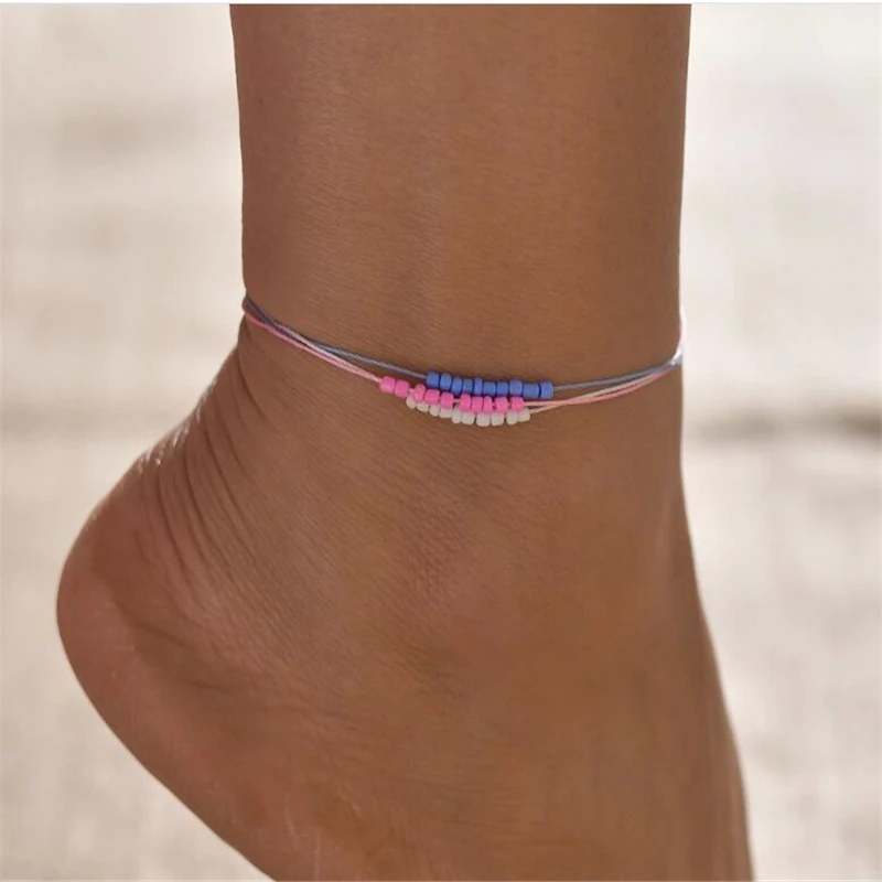 Ножные браслеты для женщин и девочек ювелирные изделия пляжный отдых на босу