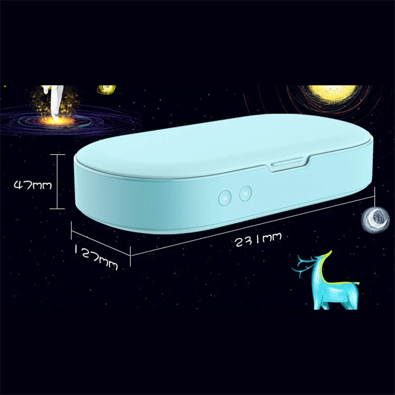 

Phone Disinfection Box Home Cleaning 10W Wireless Fast Charging Applicable Wireless Charger UV Mobile Phone Sterilizer