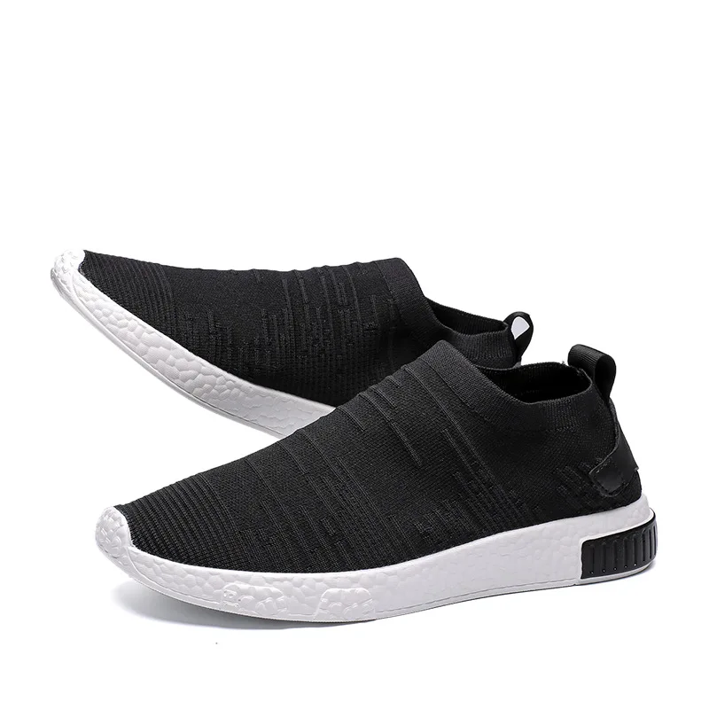 Тонкие летние туфли белые мужские кроссовки подростковая обувь без шнуровки