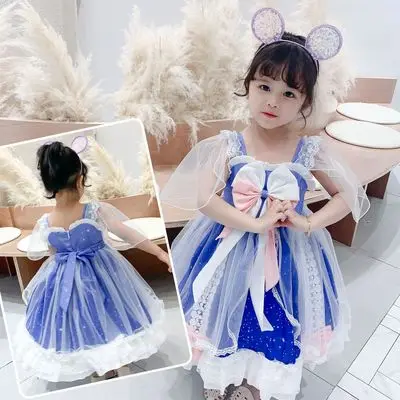 

Платье для девочек, Новинка лета 2021, милое Пышное Платье в стиле "Лолита" для девочек, платья принцессы, детское милое бальное платье для дево...