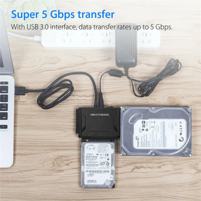 

USB3.0 to SATA IDE Adapter 2.5 3.5 Hard Disk Drive SSD USB Converter IDE SATA to USB Cable Kit for UK Plug Computer Connectors