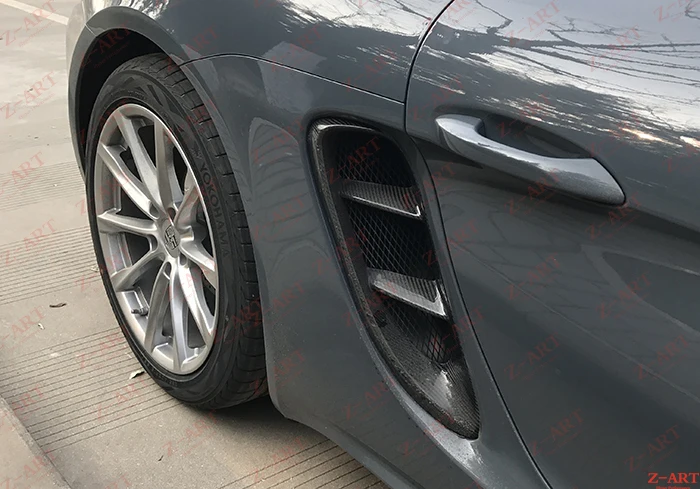 718 OEM боковые отверстия полностью из углеродного волокна для Porsche Boxster Cayman 2016 2019