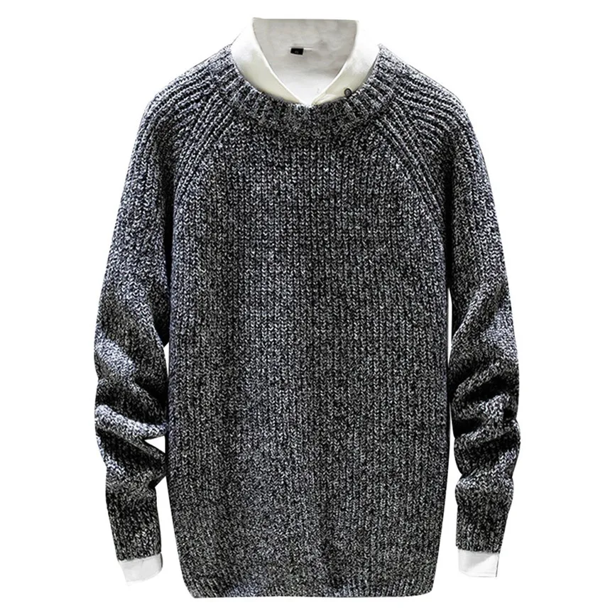 Зима 2019 Новое поступление толстые теплые свитера с круглым вырезом шерстяной