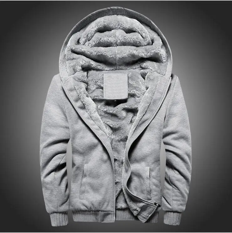 Мужской плюшевый свитер с длинным рукавом, Осень-зима 2021, пальто на молнии, кардиган с капюшоном, плюшевое флисовое пальто, повседневная кур... от AliExpress RU&CIS NEW