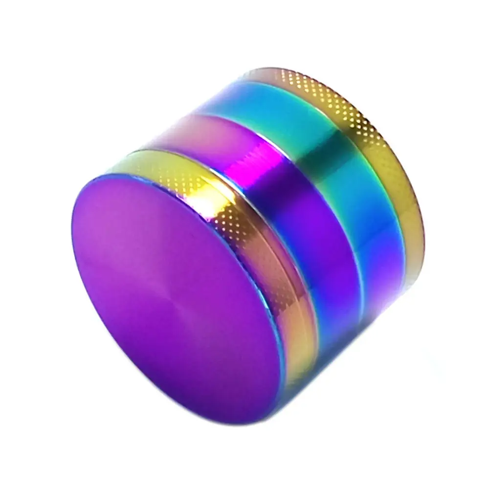 

4 Layers Tobacco Grinder Herb Weed Grinder with Mill Handle Silver Smoke Grinder Zinc Alloy Spice Grinder Kitchen Accessories