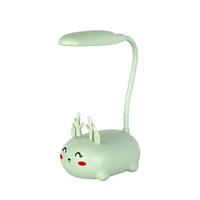 novelty creative led nightlight table lamp cartoon color animal learning reading eye protection bedside lamp usb desk lamp