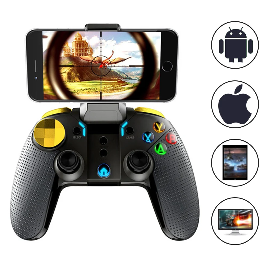 

Wireless Bluetooth Gamepad Joystick PC Game Controller BT4.0 Joysticks For PUBG Mobile Trigger Tablet IOS Android TV Box Holder
