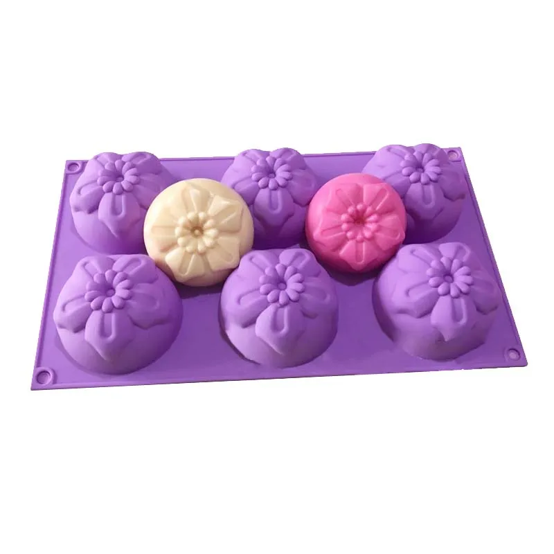 6 отверстий стандартная форма ручной работы для выпечки торта мыла Женская