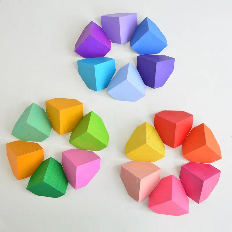 Детская игрушка Радужный штабелер образовательная деревянная головоломка форма