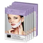 4 Pcs V Line Mask Neck Mask Face Lift V Lifting Chin Up Patch, 4D Ear Tightening Skinny Masseter Double Chin Reducer