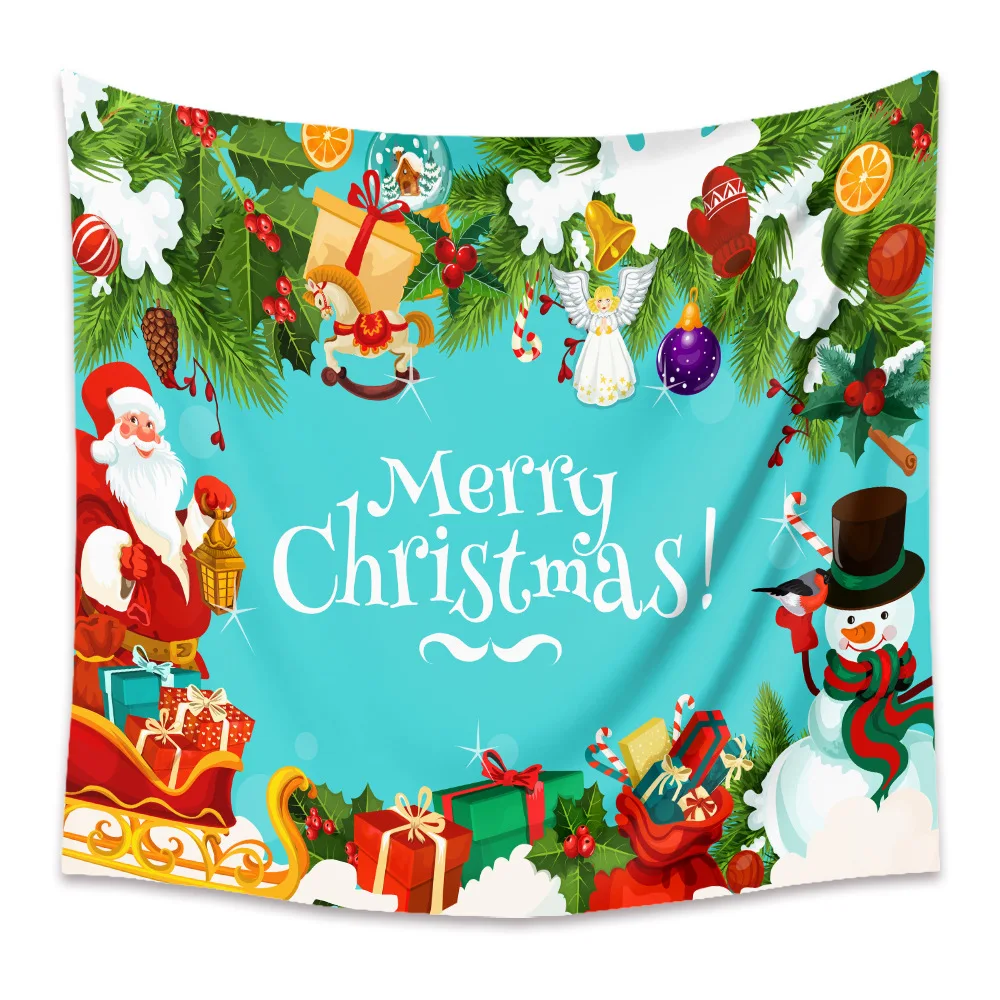 

Christmas Tapestry Poster Blanket Tapestries Home Classroom Party Flag Wall Hanging Art Decorative Home Decor XF1047-23