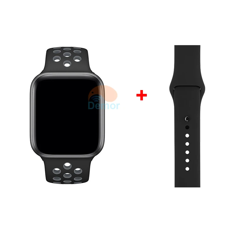 DEMOR IWO 11 gps умные часы серии 5 44 мм монитор сердечного ритма MTK2503 спортивные умные часы для Apple iOS 9 iPhone 10 X Android телефон - Цвет: Black Grey