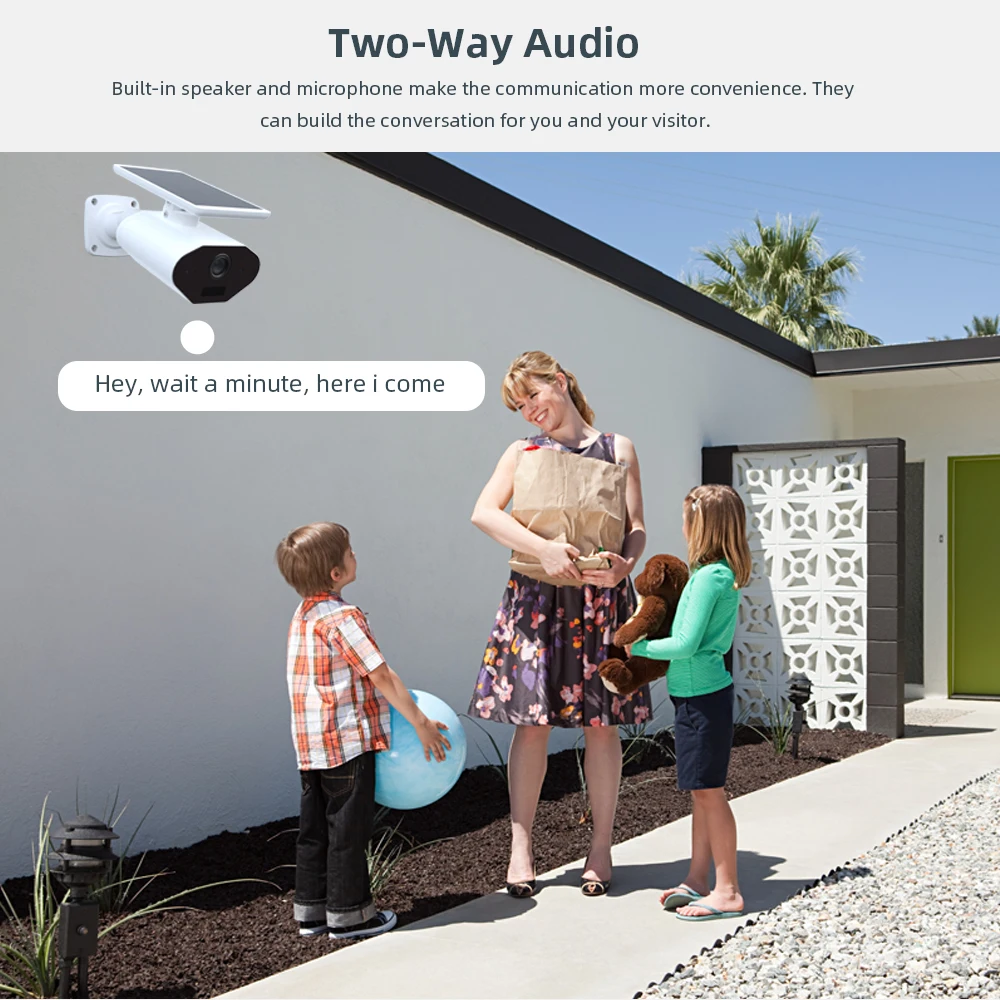 Скидка Беспроводная IP-камера с солнечной батареей, 3 Мп, поддержка Alexa Google Home Купить Беспроводная IP-камера с солнечной батареей, 3 Мп, поддержка Alexa Google Home