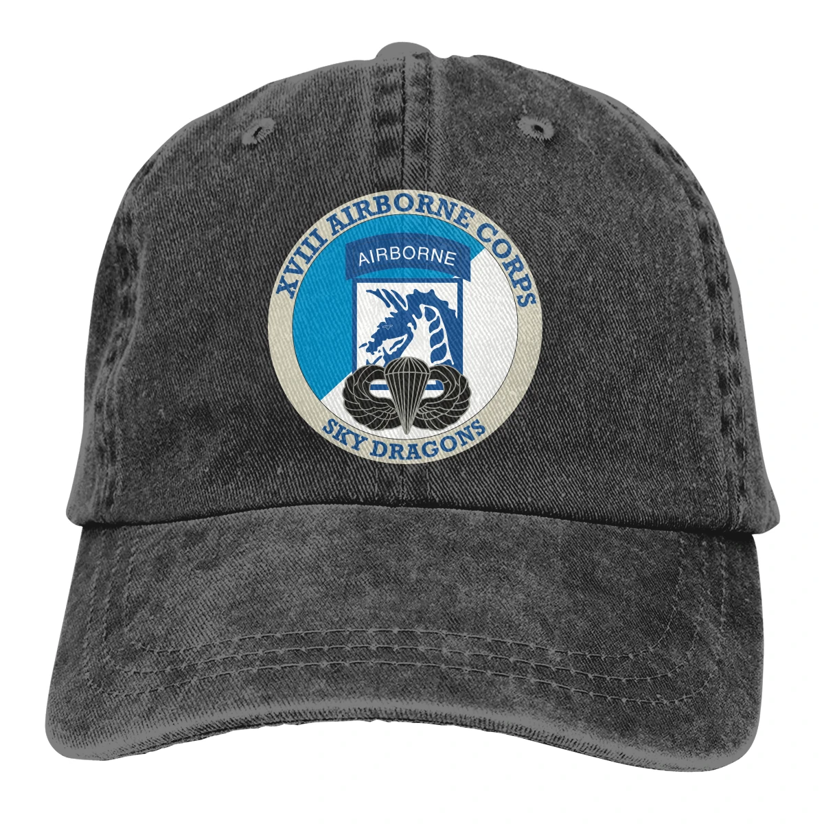 

18th Airborne Corps Party man woman Retro Washed Cowboy hat Hip hop caps