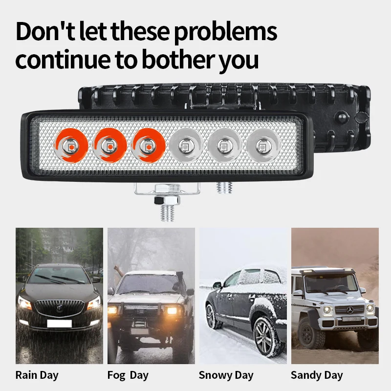 Светодиодный стробоскосветильник 12 В 24 Автомобильные дневные ходовые мигающие