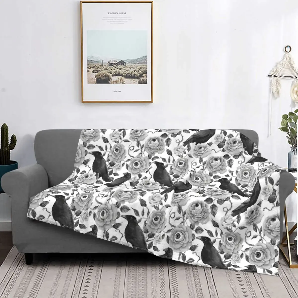 

Manta de acuarela para cama, cobertor de tela escocesa de muselina, toalla de playa con capucha, ropa de cama y fundas