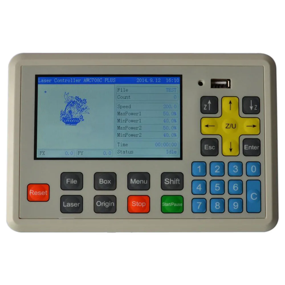 AWC708C плюс система лазерного контроллера для лазерной гравировальная и режущая