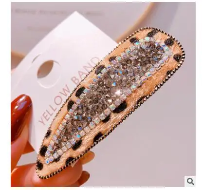 Женские сексуальные леопардовые лошадиные волосы чешские бриллиантовые клипсы