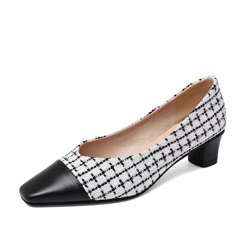 LOVEXSS Women Pumps Suede Square High Heel Shoes Real Leather Lady Size 33-43 Comfortable Professional Women's 2020 | Обувь