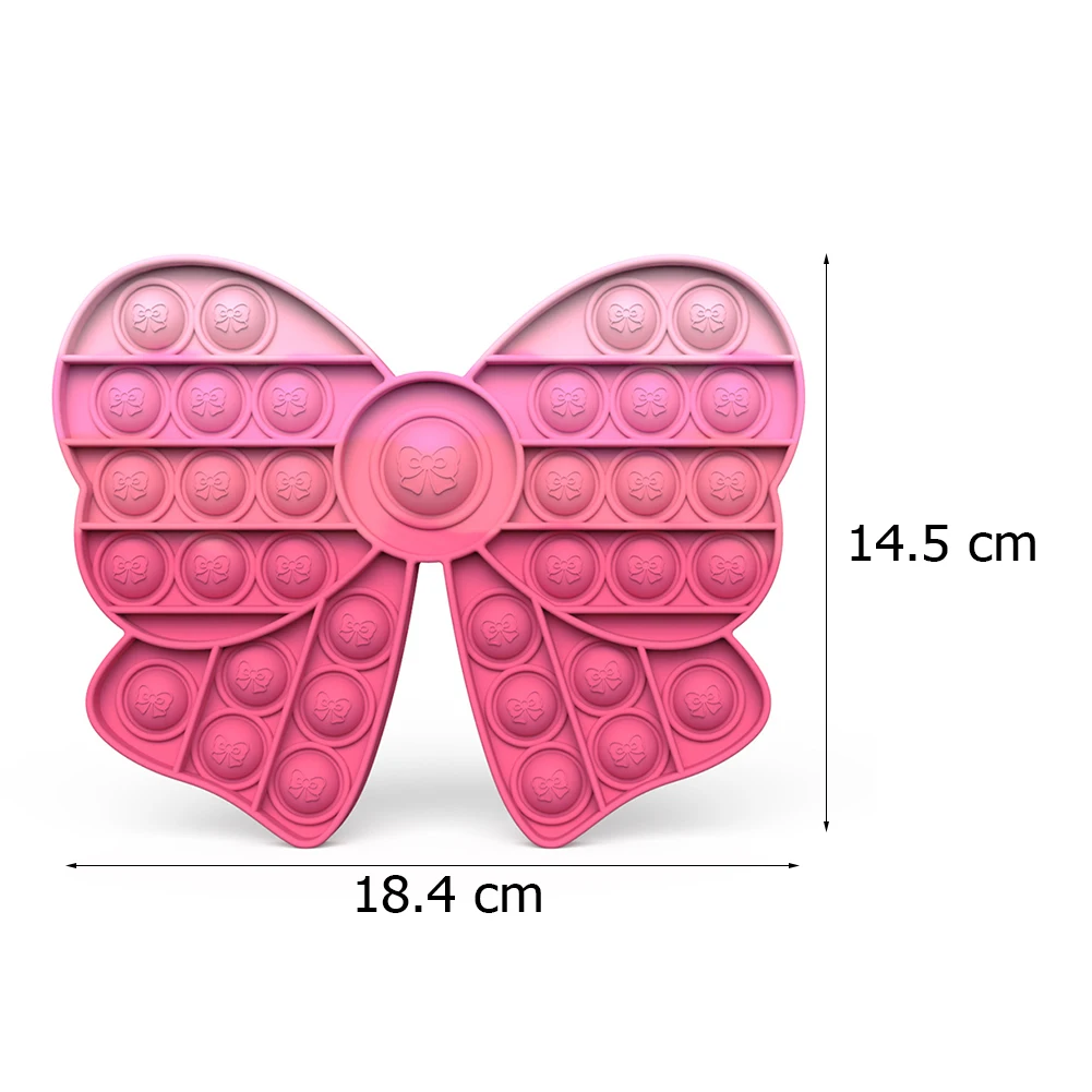

Bowtie Bubble Sensory Toy Stress Relief Concentration Toys Autism Rainbow Push Bubble Antistress Toys Cheap Sensory Fidget Toys