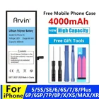 Аккумулятор для iPhone 12 Mini, 5s pro Max, X, XS Max, XR, SE, 8766s Plus