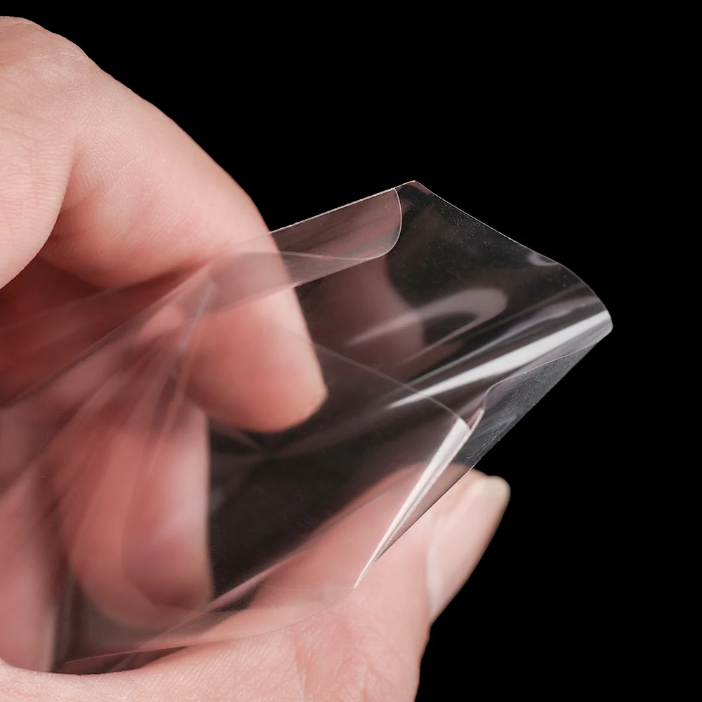 100 шт./пакет пк материал прозрачный незапечатанный защитный чехол для карт