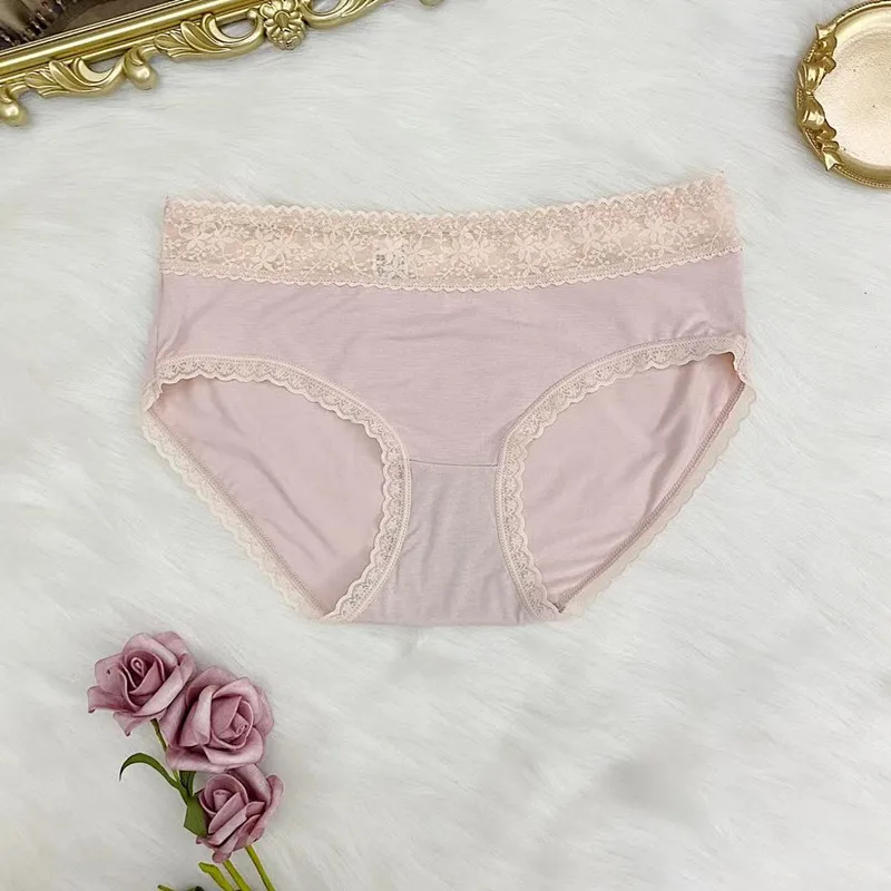 

Women's panties thin cotton sexy lace flowers Maiden briefs cute Japanese Female lingerie mid-waist seamless Women's underwear