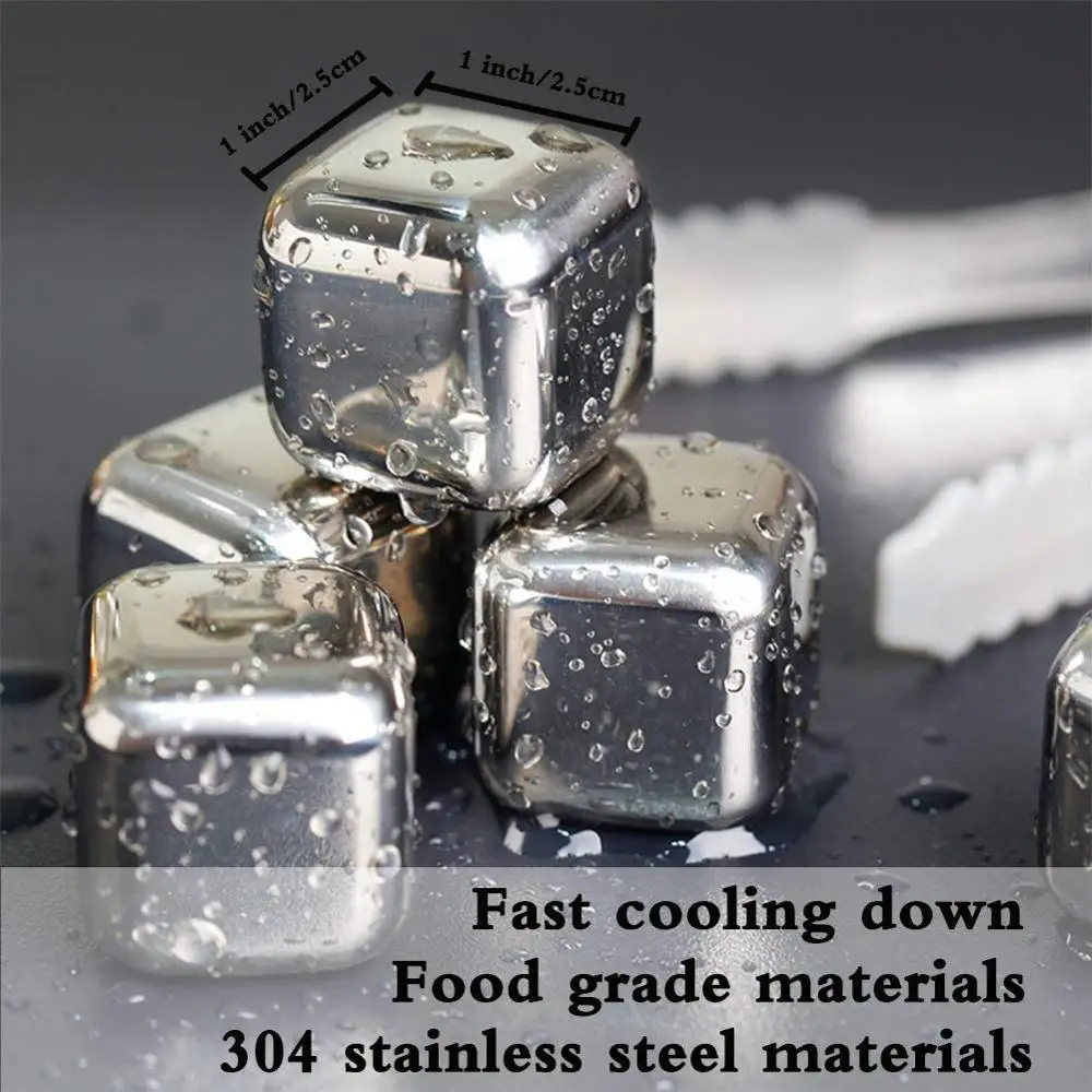 Камни для виски кубик льда из нержавеющей стали камни быстрого замораживания