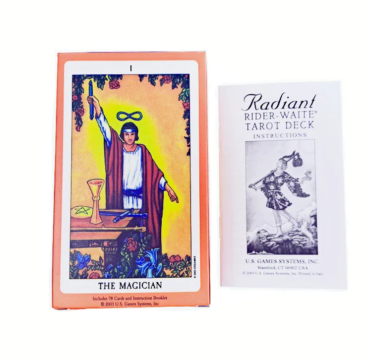

2021 Full English Radiant Rider-Waite Tarot Cards Game with English Booklet Instructions Rider Waite Tarot Board Game