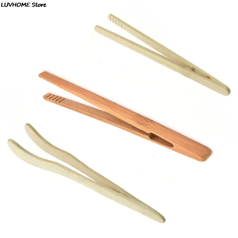 3 размера деревянный Пинцет для чая щипцы бекона бамбуковые кухонные салата