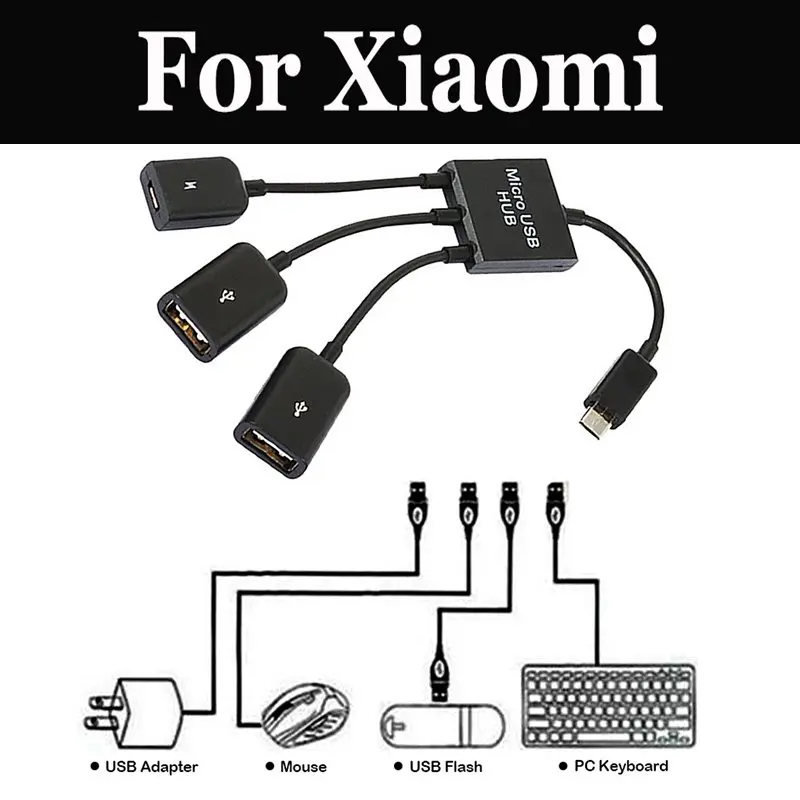 3 в 1 Micro Usb Otg зарядный кабель для передачи данных с передача адаптер Xiaomi Redmi Pro 3s 3x4 4a