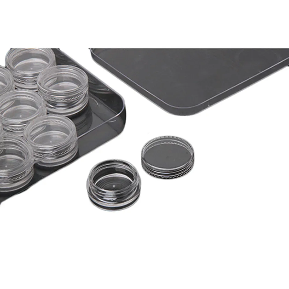 12 слотов прозрачный пластиковый пустой чехол для украшения ногтей коробка