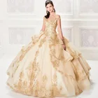 Бокал для шампанского платье принцессы бальное платье Бальные платья 2021 с открытыми плечами кружевное с аппликацией из бусин вечерние сладкий 15 Праздничное платье