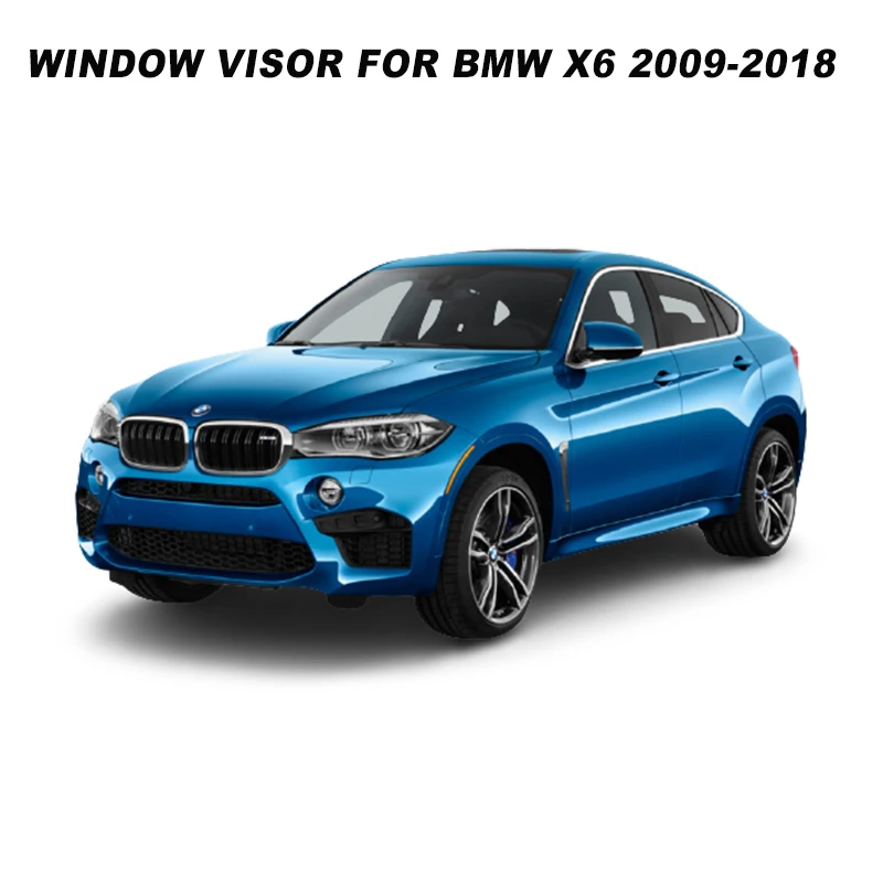 

Side Window Visors For BMW X6 2009 2010 2011 2012 2013 2014 2015 2016 2017 2018 Smoke Weathershields Sun Rain Deflector SUNZ