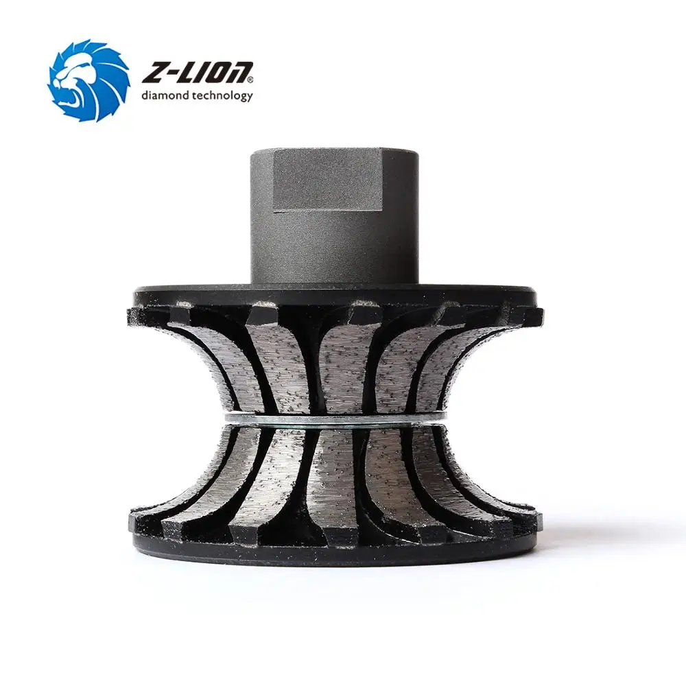 Z-LION V30 Сегментированный Алмазный фреза Полный Bullnose профилирование колесо для ручного инструмента гранит мрамор фреза с резьбой M14