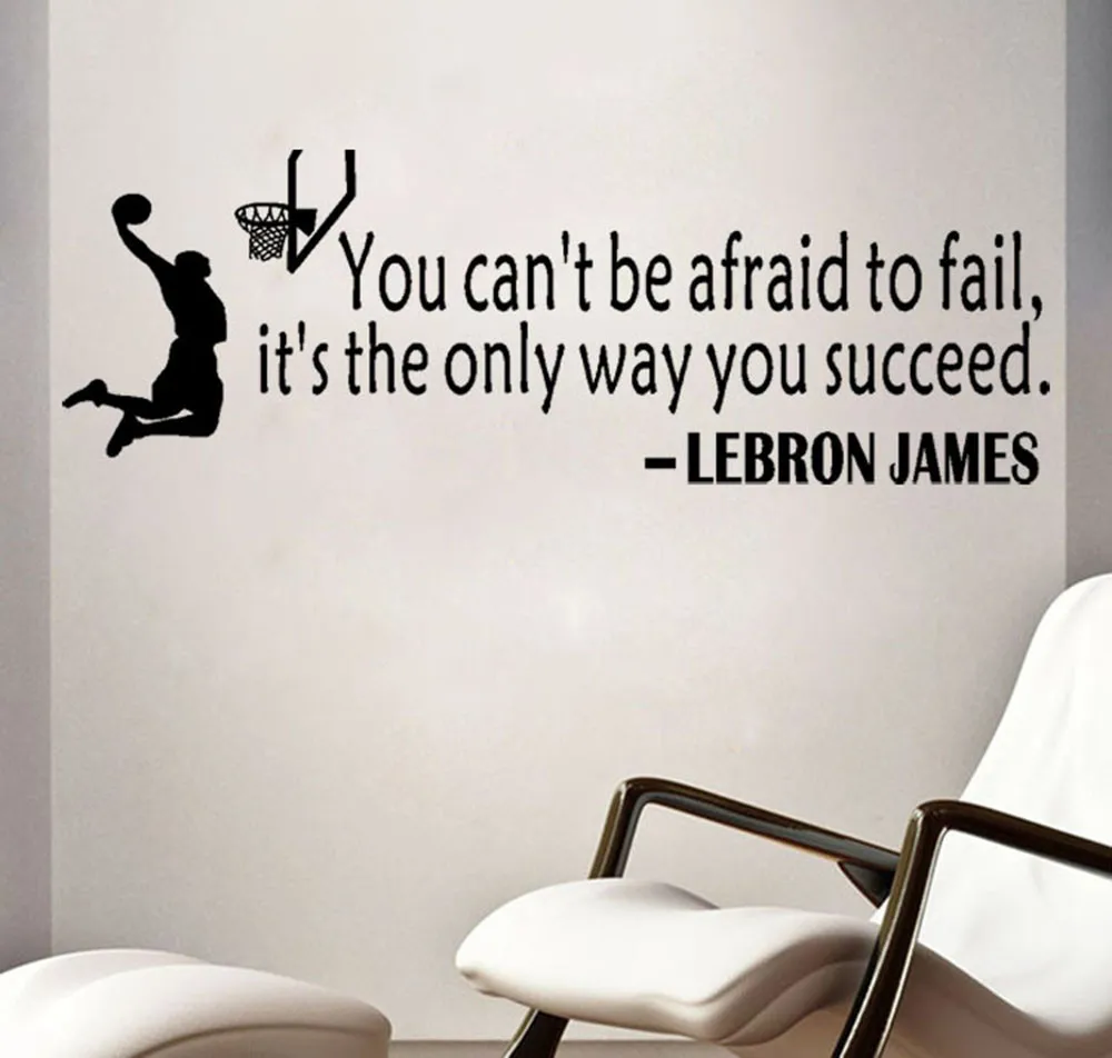 Наклейки на обои 1 шт. баскетбольная спортивная Настенная Наклейка крутой дизайн