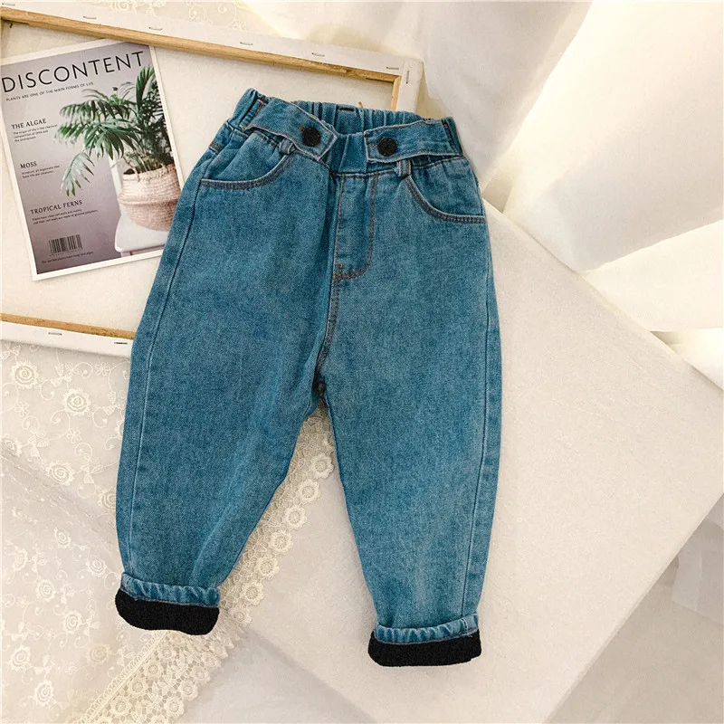 Детские спортивные штаны Повседневные детские брюки сезон осень-зима теплые