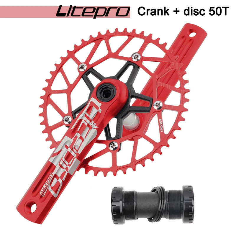 Litepro edge дорожный велосипед складной Кривошип одиночное кольцо для бензопилы