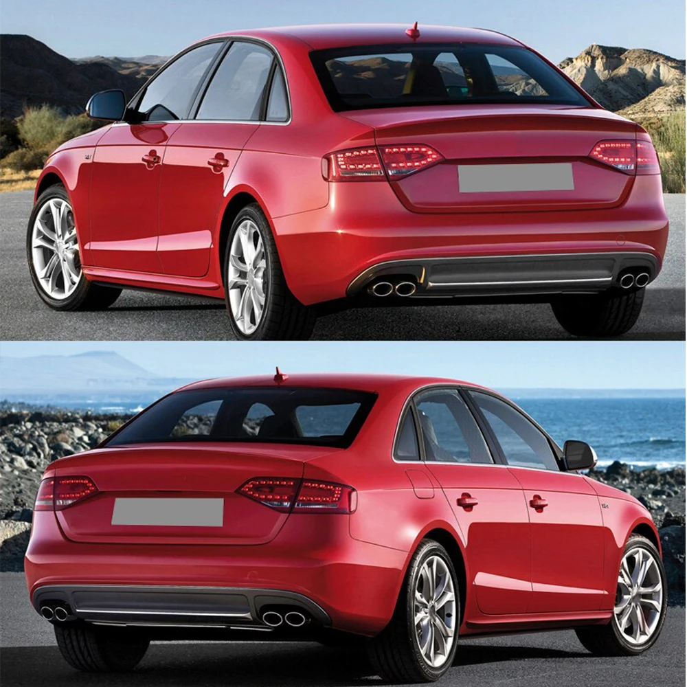 Автомобильный задний диффузор PP Защита бампера для губ с выхлопным глушителем Audi