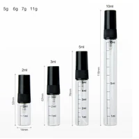 100 pieceslot 2ml 3ml 5ml 10ml scale glass bottle empty perfume bottles spray atomizer portable travel cosmetic container