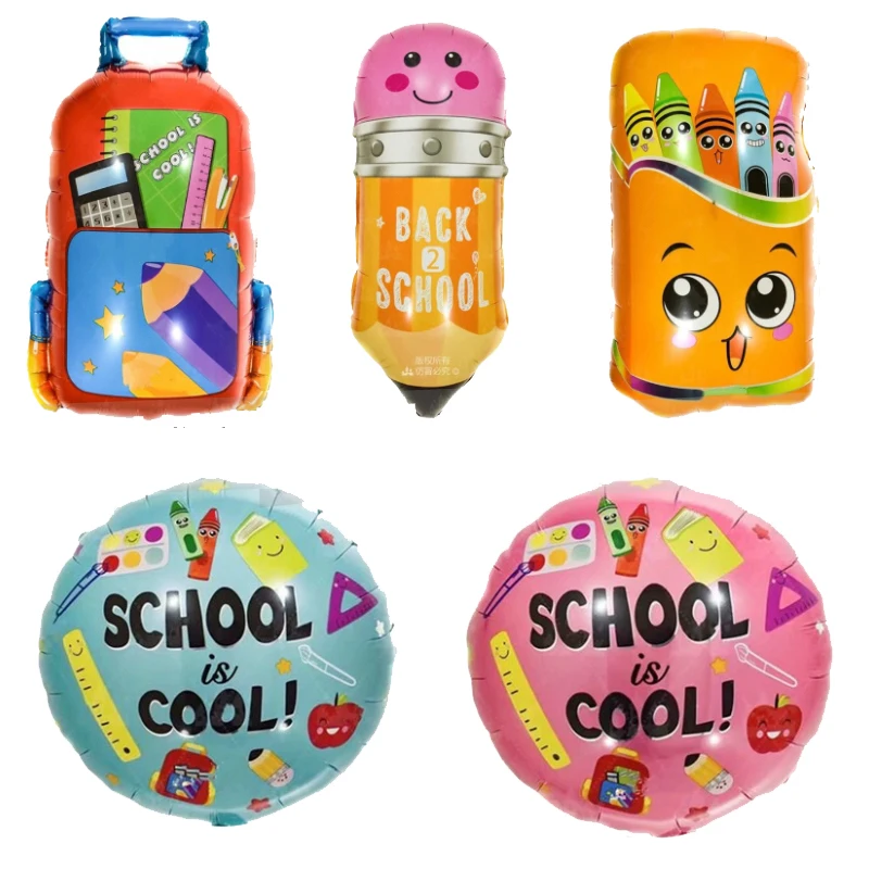 Пенал для карандашей фольгированный воздушный шар школы выпускного с гелием