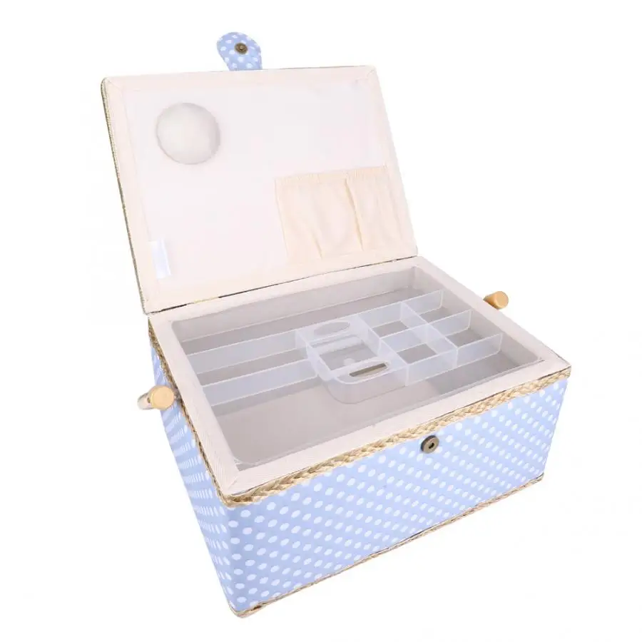 Корзина для шитья органайзер хранения ниток и игл ткани в домашних условиях ящик