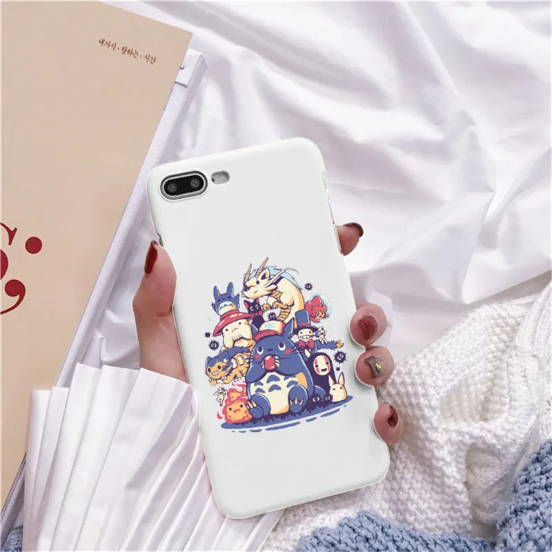 Bonito Тоторо, гибли Аниме Миядзаки Viagem de Chihiro Kaonashi Мягкий ТПУ Caso de Telefone кларо Para iPhone 7 8 Plus 6 5 Max 4