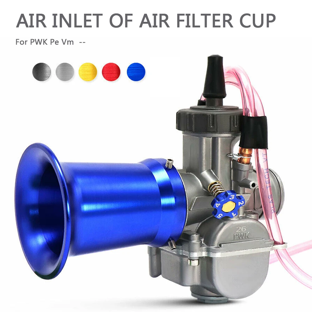 50mm CNC Velocity Stack Intake Trumpet Air Filter Trumpet Velocity Stack Funnel Fit for PWK 21mm 24mm 26mm 28mm 30mm Carb