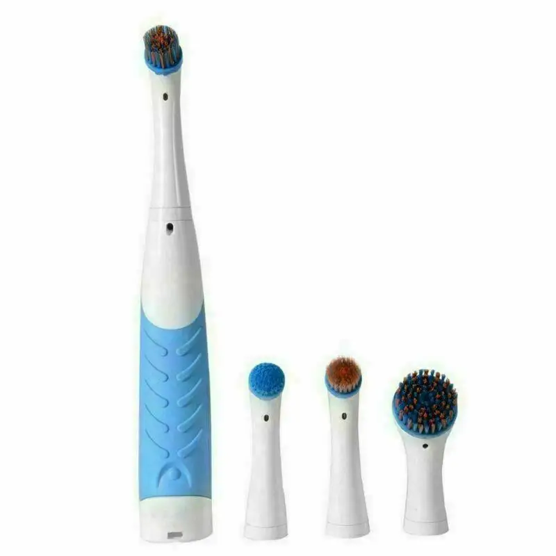 

Multifunction Electric Sonic Scrubber Super Cleaning Brush Household Cleaner Brush 4 Brush Heads Hot